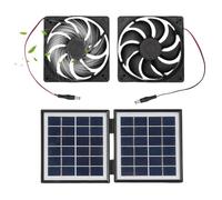 Solar Exhaust Fan, Ventilation Intake Air Fan, High Speed Rainproof Circulator, Efficient Quiet Compact Panel Set for Greenhouse Chicken Coop Shed Window, 1 Set