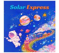 Solar Express: All Aboard Cosmic Locomotives: A Space Train Coloring Journey for Young Explorers!