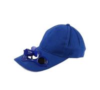 Solar Fan Cap Baseball Golf Cap To Cool Your Face On Hot Summer Days blue FT