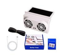 Solar Fan, Car Ventilation, 6.3x3.94x1.38 Inches Simple Installation Quiet Window Cooling Vent, Air Circulator for Travel, Comfort, Vehicle, Adults, Friends and Lovers