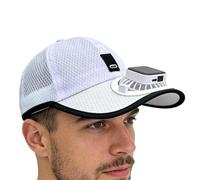 Solar Fan Hat - Fabric 51-61cm | USB Charging Wind Blower Sunhat Cap | Fish