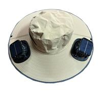 Solar Fan Hat - Portable Solar Powered Ventilated Cap, Adjustable Cooling Headwear, Breathable Sun Shield Hat | Durablee Hands Free Air Circulation Gear For Trekking Farming Landscaping Boating