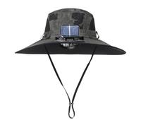 Solar Fan Hat - Recargable Sun Hat with Solar Fan, Lightweight Fishing, Army Green, M