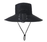Solar Fan Hat, Rechargeable Wide Brim Breathable Visor Cap with Built In Cooling Fan, Adjustable Outdoor Sunshade Hat for Day Night Camping Hiking Gardening Sports Women Men Outdoor Use