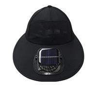 Solar Fan Hat - Wide Brim UPF50+ Cooling Sun Protection Hat | Breathable Solar Powered Ventilation Cap with Built In Fan for Fishing, Camping, Hiking, Gardening or Outdoor Use