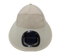 Solar Fan Hat - Wide Brim UPF50+ Cooling Sun Protection Hat | Breathable Solar Powered Ventilation Cap with Built In Fan for Fishing, Camping, Hiking, Gardening or Outdoor Use
