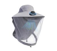 Solar Fan Hats - Wide Sun Hat, Cooling Hats with UV Protection, Portable Caps, Sun Protection Cap, Fishing Bucket Hat for Unisex Outdoor Fishing Hunting Camping Cycling Travel Work Beach Pool