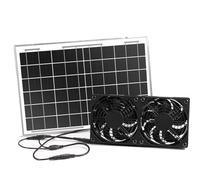 Solar Fan Kit With 10W Panel And Fans, Waterproof Ventilation System For Chicken Coop, Greenhouse, Shed, Outdoor Pet House Or RV, Solar Powered Cooling Fan, Perfect For Fresh Air