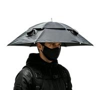 Solar Fan Umbrella Hat - UV Protection Cooling Umbrella Hat, Solar Powered Wide Brim Hats with Built In Cooling Fan, UV Protection Waterproof Summer Sun Hats for Fishing, Hiking, Camping, Gardening, B