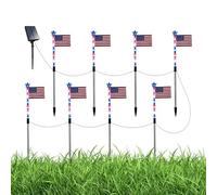Solar Flag Lights-8 Mode Multi Effect Waterproof Garden Stake, Vibrant Pathway Decor, Weather Resistant Lighting, Automatic Dusk To Dawn, Landscape Accent Glow, Yard Ornament | For Homeowners