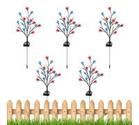 Solar Flag Lights-8 Modo Multi Effect Impermeable Garden Stake, Vibrant Pathway Decor, Weather Resistant Lighting, Automatic Dusk To Dawn, Landscape Accent Glow, Yard Ornament | For Homeowners