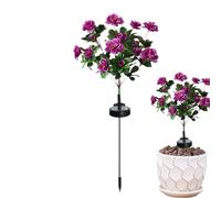 Solar Floral Lights - LED Garden Ornament, Outdoor Flower Light with 56 Colour LEDs, Flower Lights for Patio Yard Garden Use, Solar Gardens Decor, Memorial Flowers Light Outdoor Use 28.5-28.7 inches