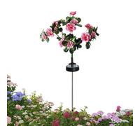 Solar Floral Lights - LED Garden Ornament, Outdoor Flower Light with 56 Colour LEDs, Flower Lights for Patio Yard Garden Use, Solar Gardens Decor, Memorial Flowers Light Outdoor Use 28.5-28.7 inches