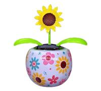 Solar Flower Car Decoration, Dancing Flower Office Desk, Shaking Head Flower Ornament, Solar Powered Flower Figure, Linda Solar Flower Decoration, Dancing Flower for Car - Solar Flower for Office,