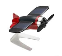 Solar Flugzeug Solarbetriebenes Flugzeug Ornamento Dreht Sich Im Sonnenlicht Rotes Schwarzes Design Für Auto Innenraum Schreibtisch Entspannende Bewegung Kompakt 5x7.5x9cm Leicht 75g