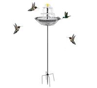 Solar Fountain Bath, Bluebird Water Container, Garden Hummingbird Gear with Smart Style, Utility Aid for Daily Flow, Fountain Mate, Bird Aid for Homeowners Nature Lovers Backyard Deck 660g
