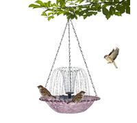 Solar Fountain Bird Bath - Hummingbird Shower Bowl with Built-In Water Pump for Garden, Patio, and Backyard Decoration, Solar-Powered Continuous Flow Bird Bath, Lightweight Outdoor, User Friendly