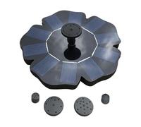 Solar Fountain - Flower Shaped Floating Pump 4 Nozzles Solar Powered Water Fountain, Quiet Spray Height Design, Easy Install No Battery Needed | Garden Villa Landscape Pond Outdoor Backyard