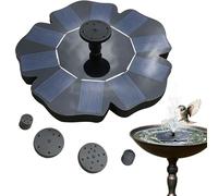 Solar Fountain For Bird Bath - Flower-shaped Floating Pump, Floating Birdbath Pump With 4 Nozzles Solar Powered Water Fountain | For Garden Villa Landscape Pond Outdoor Backyard