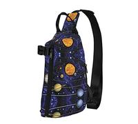 Solar Galaxy Purple Daisy Diagonally Sling Bag, Crossbody Sling Backpack Shoulder Chest Bag para Mujeres Hombres, Travel Hiking Daypack