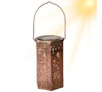 Solar Garden Lantern - Iron 18.3x9.5cm 600mAh | Weatherproof LED Lamp, Outdoor Solar Light | Automatic Dusk To Dawn Solars Lantern For Backyard Courtyard Porch Pathway Walkway Garden Use
