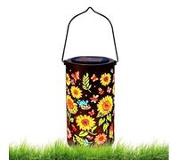 Solar Garden Lantern Lights Waterproof - Hollow Out Metal Weatherproof Outdoor Decoration Lamps, Solar Powered Hanging Lantern for Patio Lawn Balcony Pathway Yard Decor, Elegant Night Light for Home