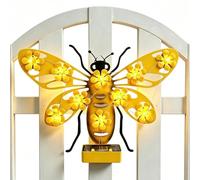 Solar Garden Lights - Metal Art LED Funny Wall Decor, Cute Waterproof Outdoor Solar Pathway Lights with Automatic Dusk Sensor, Garden Fence Porch Balcony Lighting, Outdoor Yard Decoration, Party
