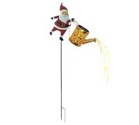 Solar Garden Lights - Waterproof Santa Claus Watering Can Light for Outdoor Decoration | Decorative Led String Light Lantern for Walkway Courtyard Backyard Terrace Balcony Patio, 86.8cm Multicolor