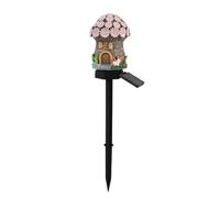Solar Garden Ornaments Lights - Solar Mushroom Lights For Outside | Auto On/Off Cottage LED Statue Lamp | Fairy Houses Mushroom Garden Decor For Flower Bed Yard Balcony Patio Driveway Walkway Lawn