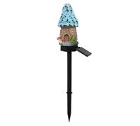 Solar Garden Ornaments Lights - Solar Mushroom Lights For Outside | Auto On/Off Cottage LED Statue Lamp | Fairy Houses Mushroom Garden Decor For Flower Bed Yard Balcony Patio Driveway Walkway Lawn