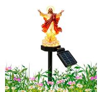 Solar Garden Stake Light Christian Cross Faith Landscape Beacon Lamps