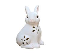 Solar Garden Statues - 11x12x17.5cm Solar Bunny Light, Resin Outdoor Statues, Weather-Resistant Bunny Sculpture, Outdoor Resin Figurine For Easter Patio Balcony Yard Lawn Porch Spring Holiday