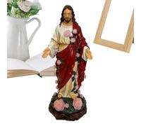 Solar Garden Statues | Sacred Heart Jesus Patio Figurine | Solar Powered Path Light | For Homeowners Gardeners Pathway Driveway Walkway Yard Lawn Patio Deck Flower Bed Backyard Decoration Use
