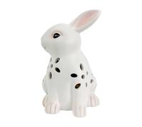 Solar Garden Statues - Solar Bunny Light, Outdoor Figurine Lights, Bunny Sculptures With Solars Lights | 4.33x4.72x6.89 Inches Resin Outdoor Statues For Easter Patio Balcony Yard Lawn Porch Spring
