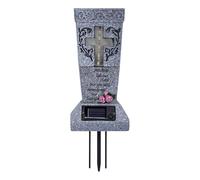 Solar Grave Vase - Outdoor Gravesite Decoration, Solar Gravesite Decoration Light Set, LED Lighted Memorial With Spike, Grave Marker Outdoor Memorial, Waterproof Cemetery Vase For Graveyard Yard