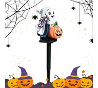 Solar Halloween Lights - Solar-Powered Ghost Pumpkin Lights Yard Stake