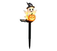Solar Halloween Lights - Solar-Powered Ghost Pumpkin Lights Yard Stake