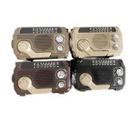 Solar Hand Crank Radio - Radio De Emergencia Portátil, Am/FM/SW Emergencys Radios con Solar Recargable, Radios De Dinamo con Manivela con Linterna LED, 2000mAh Powerbank SOS Alarma USB