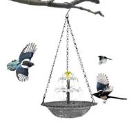 Solar Hanging Bird Bath Fountain - Weatherproof Waterfall Basin, Birdbath with Auto-Flow Solar Pump, Outdoor Garden Decor, Floating Water Feature, Hummingbird Pond Aerator for Backyard Patio Lawn Pool