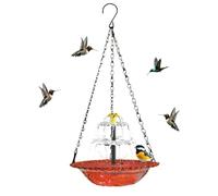 Solar Hanging Bird Bath Fountain - Weatherproof Waterfall Basin, Birdbath with Auto-Flow Solar Pump, Outdoor Garden Decor, Floating Water Feature, Hummingbird Pond Aerator for Backyard Patio Lawn Pool