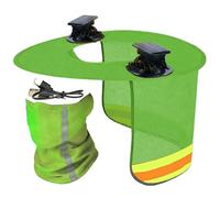 Solar Hard Hat Fan - Full Brim Ventilated Sun Shield, Comfortable Fit Hard Hat Gear for Construction Roofing Landscaping Greening Work Projects Outdoor Safety Protection Head Shade Cooling Accessory