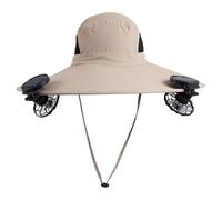 Solar Hat - Fan Cap | 1* Solar Sun Protection Neck Protection Hiking Bucket | Indoor Outdoor Brim Summer Camping | UV Rays Defense Wearable Wide Adult Clear Eye | Airflow Operated Heat Risks