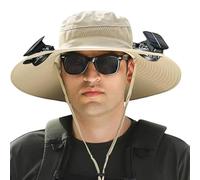 Solar Hat, Fan Cap, Diseño de bucle, Impermeable Portátil Headwear con Built-in Cooling Fans, Outdoor Sun Protection for Men Women Beach Camping Travel Hiking Fishing