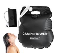 Solar Heated Shower Bag - 20L 5 Gallon Camping Bath Kit with Hose, Portable Outdoor Water Heating System Durable PVC Storage Bag, Travel Beach Road Trip RV Cleaning Solution | Sports Dormitory Use