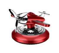 Solar Helicopter Air Freshener - Solar Powered 2 Modes Day Night | Helicopter Car Diffuser Natural Plant Extracts Long Lasting | For Cars Sedans Pickups Dashboard Decor Calming Red Blu