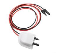 Solar Junction Box - Caja con precableado (2 m, 10 AWG), color negro