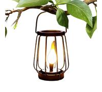 Solar Lantern - Iron 10x10x15cm 3.94x3.94x5.91in Waterproof LED Flame