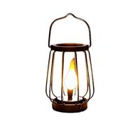 Solar Lantern - Waterproof LED Flame Light with Metal Hanging Design