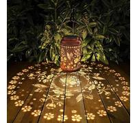 Solar Lanterns Outdoor Waterproof, Hanging Solar Twinkle Lights for Outside, Colorful Sunflower Glow Solars Garden Lantern, Garden Decor for Patio, Birthday Gifts for Women (B Bird 2)