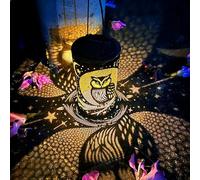 Solar Lanterns Outdoor Waterproof, Hanging Solar Twinkle Lights for Outside, Colorful Sunflower Glow Solars Garden Lantern, Garden Decor for Patio, Birthday Gifts for Women (B Owl)